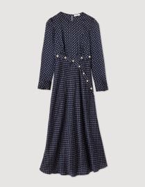 Long flowing dress with polka-dot print - Dresses Paris at Sandro