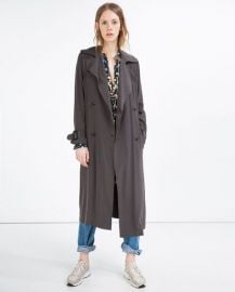 Long flowing trench coat at Zara