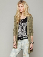 Long green cardigan at Free People at Free People