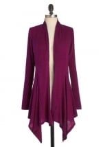 Long purple cardigan at Modcloth