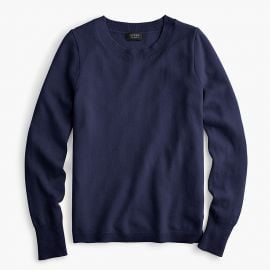 Long-sleeve everyday cashmere crewneck sweater in Navy at J. Crew