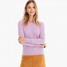 Long-sleeve everyday cashmere crewneck sweater in Smoky Wisteria at J. Crew