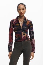 Long sleeve shirt brown Womenx27s I Desigualcom at Desigual
