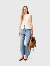 Long tweed vest at Maje