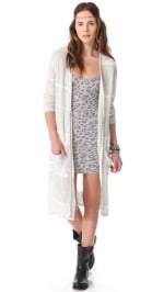 Long white cardigan by Free People at Shopbop