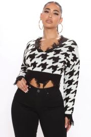 Look For Me Distressed Sweater - BlackWhite   Sweaters at Fashion Nova