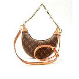 Loop cloth handbag Louis Vuitton Brown in Cloth - 27642244 at Vestiaire Collective