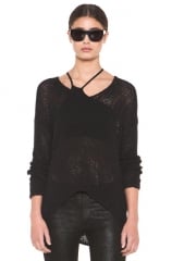 Looped Cotton Asymmetrical Pullover at Forward by Elyse Walker