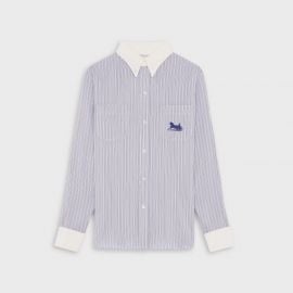 Loose Shirt Sulky Striped Blouse by Celine at Celine