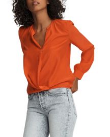 Lora Silk Long-Sleeve Blouse at Neiman Marcus