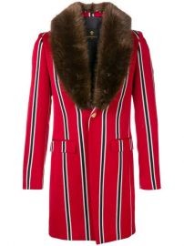 Lords And Fools Malcom fur-collar Striped Jacket - Farfetch at Farfetch