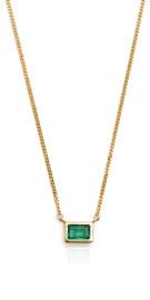 Loren Stewart Emerald Cut Bezel Necklace at Maison Rogue