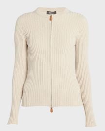 Loro Piana Lago Sirio Cashmere Zip-Up Jacket at Neiman Marcus