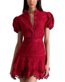 Loryn Embroidered Short Sleeve Dress at Bloomingdales