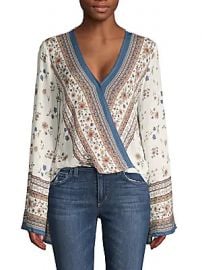 Lost   Wander - Floral-Print Faux Wrap Top at Saks Off 5th