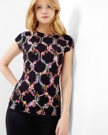 Lost Garden Fitted T-shirt at Ted Baker