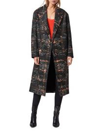 Lottie Camo Plaid Coat by All Saints at Bloomingdales