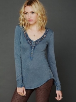 Lou legacy crochet henley by Free People at Free People