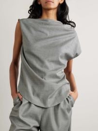 LouLou De Saison Lyra draped wool twill blouse at Net a Porter