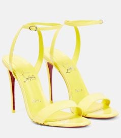 Loubigirl 100 patent leather sandals in yellow - Christian Louboutin at Mytheresa