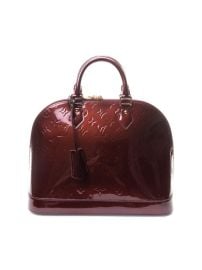 Louis Vuitton Alma PM Vernis Leather Top Handle Bag in Rouge at Saks Off 5th