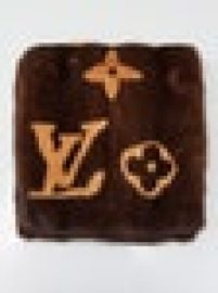 Louis Vuitton Brown Monogram Mink Large Scarf Yoogis Closet at Yoogi Closet