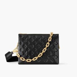 Louis Vuitton Coussin PM Bag in Black Monogram Embossed Leather at Louis Vuitton