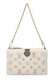 Louis Vuitton Cream Mink Fur Milla Pochette MM QJA5T3VVWB000 WGACA at WGACA