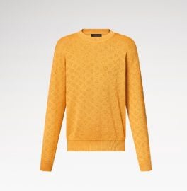 Louis Vuitton Monogram Pointelle Cotton Pullover in Safran Yellow at Louis Vuitton