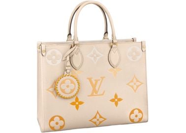 Louis Vuitton Onthego MM CreamSaffron in Embossed Grained Cowhide Leather with Gold-tone - US at StockX