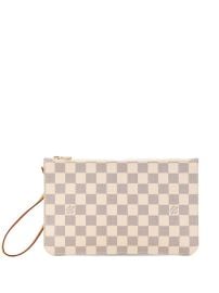 Louis Vuitton Pre-Owned 2018 Damier Azur Neverfull Pochette Pouch White at Farfetch