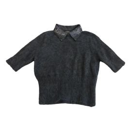 Louis Vuitton Wool Knit Short sleeve Sweater with a detachable Collar at Vestiaire Collective