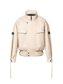 Louis Vuitton Zipper Accent Grained Leather Biker Jacket at Louis Vuitton