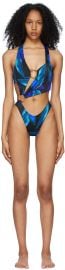 Louisa Ballou Black and Blue Sex Wax Swimsuit at SSENSE