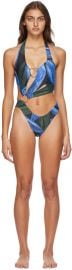 Louisa Ballou Blue Sex Wax Swimsuit at SSENSE