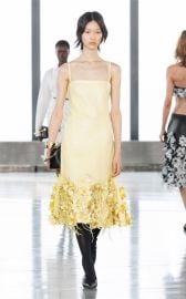 Loulou Floral-Appliqud Vegan Leather Midi Dress By Simkhai at Moda Operandi