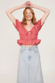 Louna Gingham Top at Rent the Runway