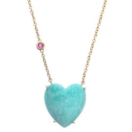 Love Amazonite Heart Necklace by Jane Win at Jane Win