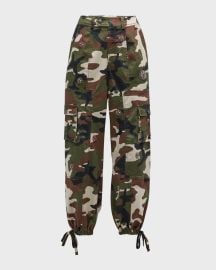Love Camo Zola Embellished Twill Pants at Neiman Marcus