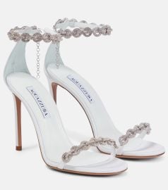 Love Link 105 embellished sandals in white - Aquazzura at Mytheresa