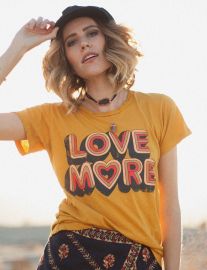 Love More Tee in Mustard by Dazey LA at Dazey LA