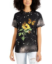 Love Tribe Juniors Cotton Butterfly-Print T-Shirt - Macys at Macys