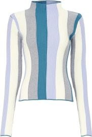 Love Whit by Whitney Port RTR Design Collective Blue Stripe Sweater Blue X-Small at Amazon Womens Clothing store at Amazon