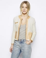 Love Zooey Striped Jacket  at Asos