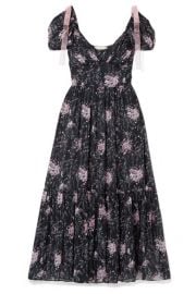 LoveShackFancy - Angie gathered floral-print silk-georgette maxi dress at Net A Porter