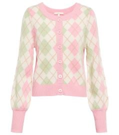 LoveShackFancy - Ginnie argyle wool-blend cardigan at Mytheresa