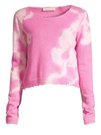 LoveShackFancy - Shane Tie Dye Distressed Wool  amp  Cashmere Sweater at Saks Fifth Avenue