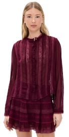 LoveShackFancy Alvynne Top Oxblood XXL at Shopbop