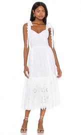 LoveShackFancy Antonella Dress in Antique White from Revolve com at Revolve