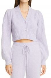 LoveShackFancy Avignon Crop Wool Blend Cardigan   Nordstrom at Nordstrom